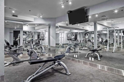 227-901 Mountain Street, Canmore, AB - Indoor Photo Showing Gym Room