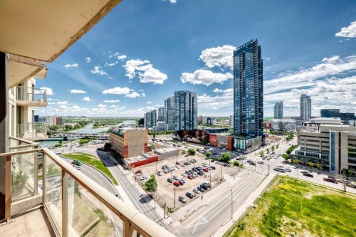 1406-325 3 Street Se, Calgary, AB - Outdoor With Balcony With View