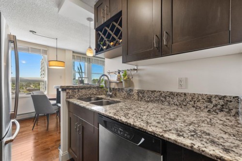 1206-733 14 Avenue Sw, Calgary, AB - Indoor Photo Showing Kitchen With Double Sink With Upgraded Kitchen