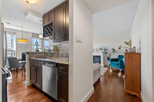 1206-733 14 Avenue Sw, Calgary, AB - Indoor Photo Showing Kitchen