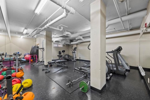 1206-733 14 Avenue Sw, Calgary, AB - Indoor Photo Showing Gym Room