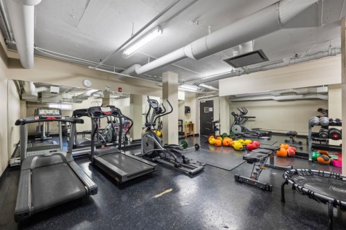 1206-733 14 Avenue Sw, Calgary, AB - Indoor Photo Showing Gym Room