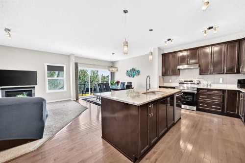 56 Panatella Parade Nw, Calgary, AB - Indoor Photo Showing Kitchen With Upgraded Kitchen