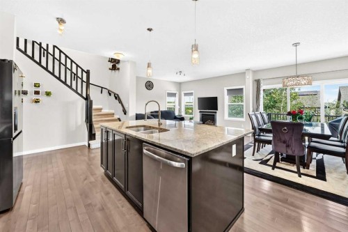 56 Panatella Parade Nw, Calgary, AB - Indoor Photo Showing Kitchen With Double Sink With Upgraded Kitchen
