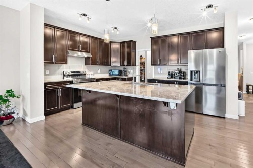 56 Panatella Parade Nw, Calgary, AB - Indoor Photo Showing Kitchen With Upgraded Kitchen