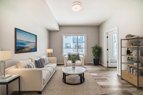 136-42 Cranbrook Gardens Se, Calgary, AB - Indoor Photo Showing Living Room
