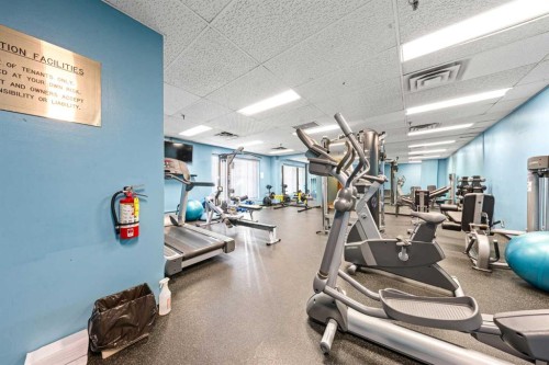 305-718 12 Avenue Sw, Calgary, AB - Indoor Photo Showing Gym Room