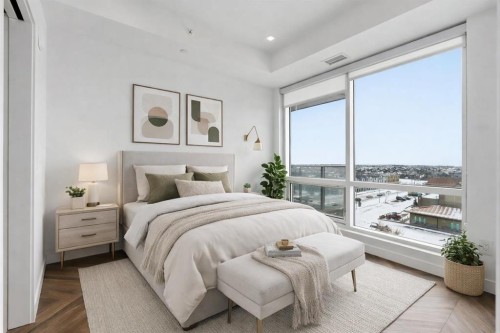 606-8445 Broadcast Avenue Sw, Calgary, AB - Indoor Photo Showing Bedroom
