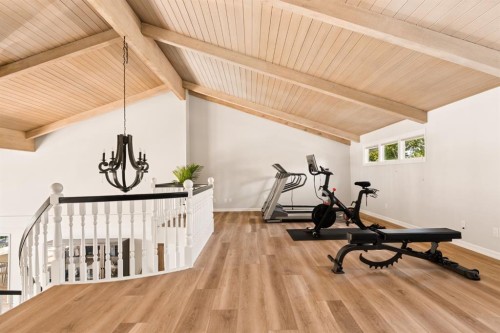 120 Lake Placid Green Se, Calgary, AB - Indoor Photo Showing Gym Room