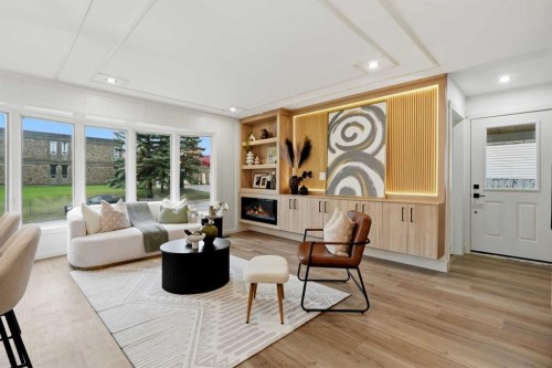 908 Stonehaven Road Sw, Calgary, AB - Indoor Photo Showing Living Room