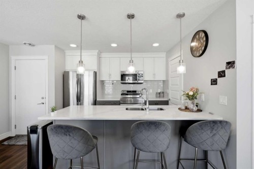 610-10060 46 Street Ne, Calgary, AB - Indoor Photo Showing Kitchen With Stainless Steel Kitchen With Double Sink With Upgraded Kitchen