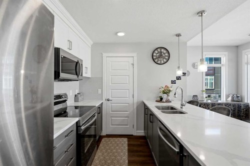 610-10060 46 Street Ne, Calgary, AB - Indoor Photo Showing Kitchen With Stainless Steel Kitchen With Double Sink With Upgraded Kitchen