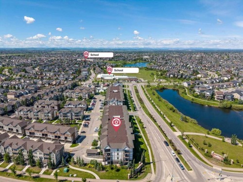 114-6703 New Brighton Avenue Se, Calgary, AB - Outdoor With Body Of Water With View