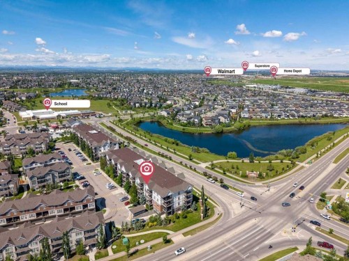 114-6703 New Brighton Avenue Se, Calgary, AB - Outdoor With Body Of Water With View