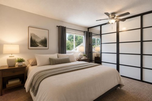 56 Deersaxon Circle Se, Calgary, AB - Indoor Photo Showing Bedroom