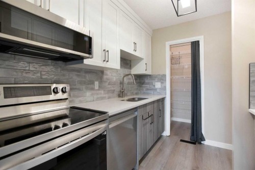3627 Cedarille Drive Sw, Calgary, AB - Indoor Photo Showing Kitchen With Double Sink With Upgraded Kitchen