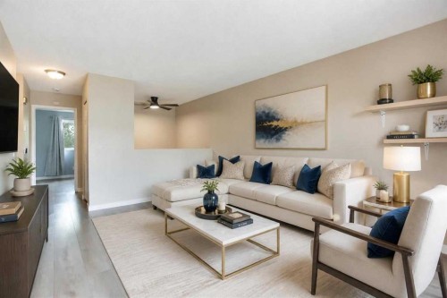 3627 Cedarille Drive Sw, Calgary, AB - Indoor Photo Showing Living Room