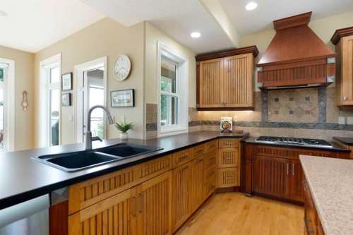 57-39408 Range Road 21, Rural Lacombe County, AB - Indoor Photo Showing Kitchen With Double Sink