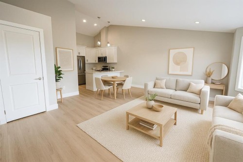 419 Meadowlark Way, Vulcan, AB - Indoor Photo Showing Living Room