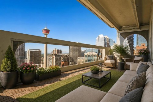 2911-221 6 Avenue Se, Calgary, AB - Outdoor With Deck Patio Veranda