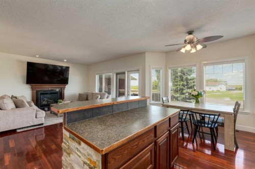 156 Camden Court, Strathmore, AB - Indoor With Fireplace