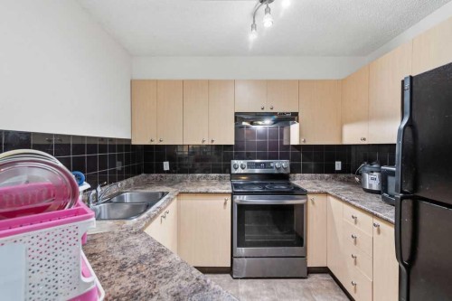 1008-1111 6 Avenue Sw, Calgary, AB - Indoor Photo Showing Kitchen With Double Sink