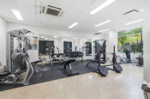 1008-1111 6 Avenue Sw, Calgary, AB - Indoor Photo Showing Gym Room