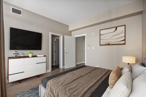 3903-1122 3 Street Se, Calgary, AB - Indoor Photo Showing Bedroom