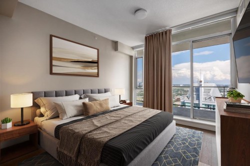 3903-1122 3 Street Se, Calgary, AB - Indoor Photo Showing Bedroom