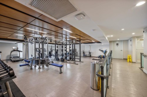 3903-1122 3 Street Se, Calgary, AB - Indoor Photo Showing Gym Room