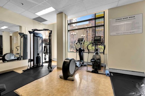 716-1111 6 Avenue Sw, Calgary, AB - Indoor Photo Showing Gym Room