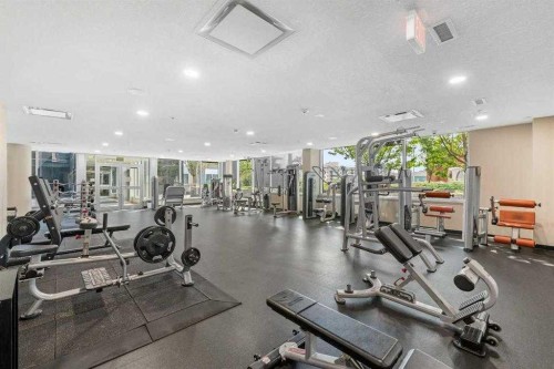 2604-211 13 Avenue Se, Calgary, AB - Indoor Photo Showing Gym Room