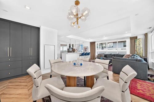 701-8445 Broadcast Avenue Sw, Calgary, AB - Indoor Photo Showing Dining Room