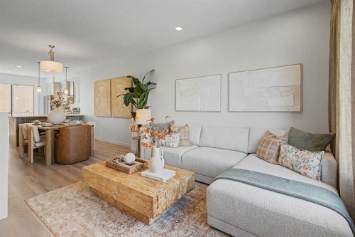 7369 Mercado Avenue Se, Calgary, AB - Indoor Photo Showing Living Room
