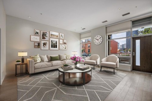 1130 3 Street Se, Calgary, AB - Indoor Photo Showing Living Room