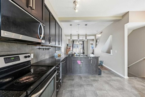28 New Brighton Point Se, Calgary, AB - Indoor Photo Showing Kitchen With Upgraded Kitchen