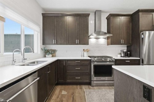 234 Mahogany Passage Se, Calgary, AB - Indoor Photo Showing Kitchen With Double Sink With Upgraded Kitchen