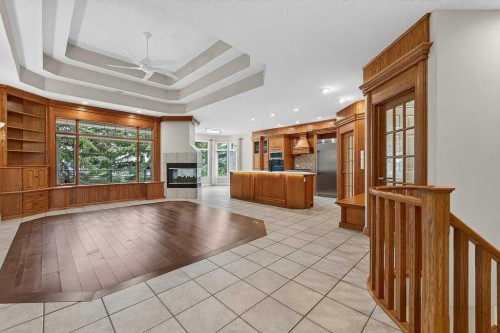 52 Sandstone Ridge Crescent, Okotoks, AB - Indoor With Fireplace