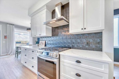 835 Lakewood Circle, Strathmore, AB - Indoor Photo Showing Kitchen With Upgraded Kitchen