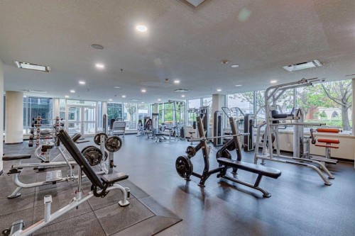 1507-211 13 Avenue Se, Calgary, AB - Indoor Photo Showing Gym Room