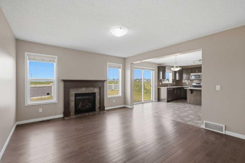 205 Cityscape Gardens Ne, Calgary, AB - Indoor Photo Showing Living Room With Fireplace