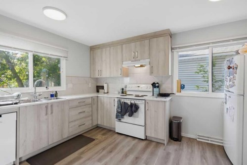 2812 19 Street Nw, Calgary, AB - Indoor Photo Showing Kitchen With Double Sink