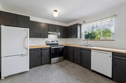 2524 106 Avenue Sw, Calgary, AB - Indoor Photo Showing Kitchen With Double Sink