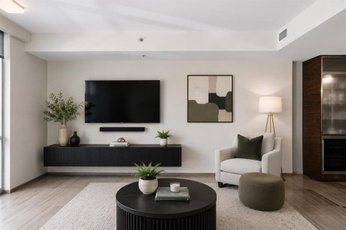 1702-108 9 Avenue Sw, Calgary, AB - Indoor Photo Showing Living Room
