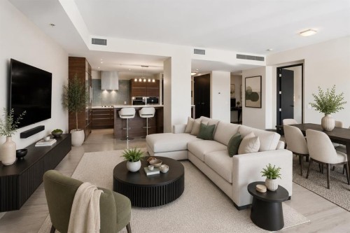 1702-108 9 Avenue Sw, Calgary, AB - Indoor Photo Showing Living Room