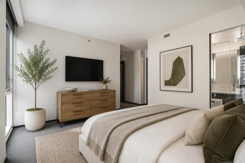 1702-108 9 Avenue Sw, Calgary, AB - Indoor Photo Showing Bedroom
