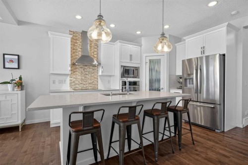367 Mahogany Terrace Se, Calgary, AB - Indoor Photo Showing Kitchen With Upgraded Kitchen