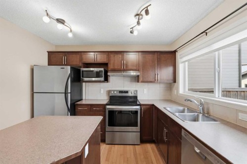 258 Cranberry Place Se, Calgary, AB - Indoor Photo Showing Kitchen With Double Sink