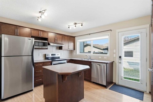 258 Cranberry Place Se, Calgary, AB - Indoor Photo Showing Kitchen With Double Sink