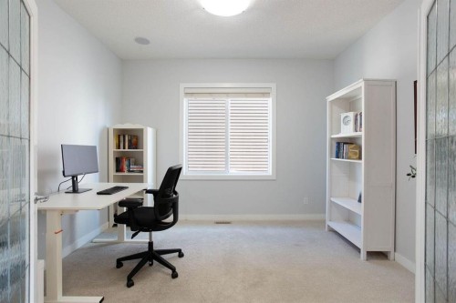 213 Kingsmere Cove Se, Airdrie, AB - Indoor Photo Showing Office